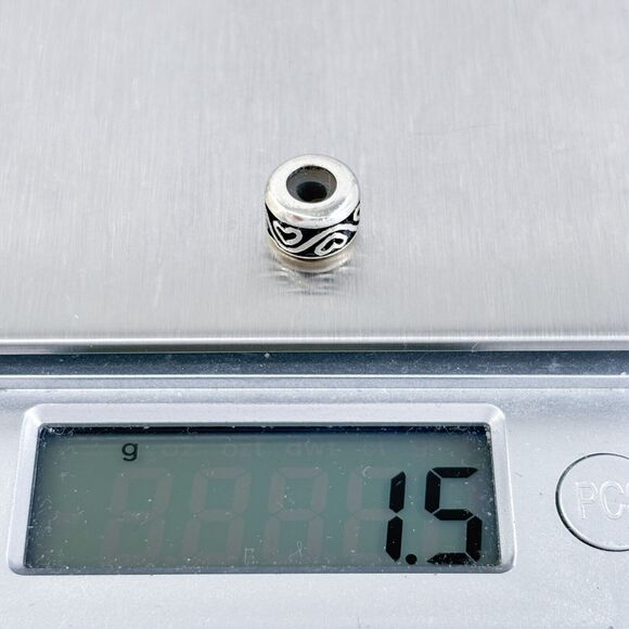 Vintage IBB Thailand Sterling Silver 925 Heart Bead Charm - Picture 5 of 6